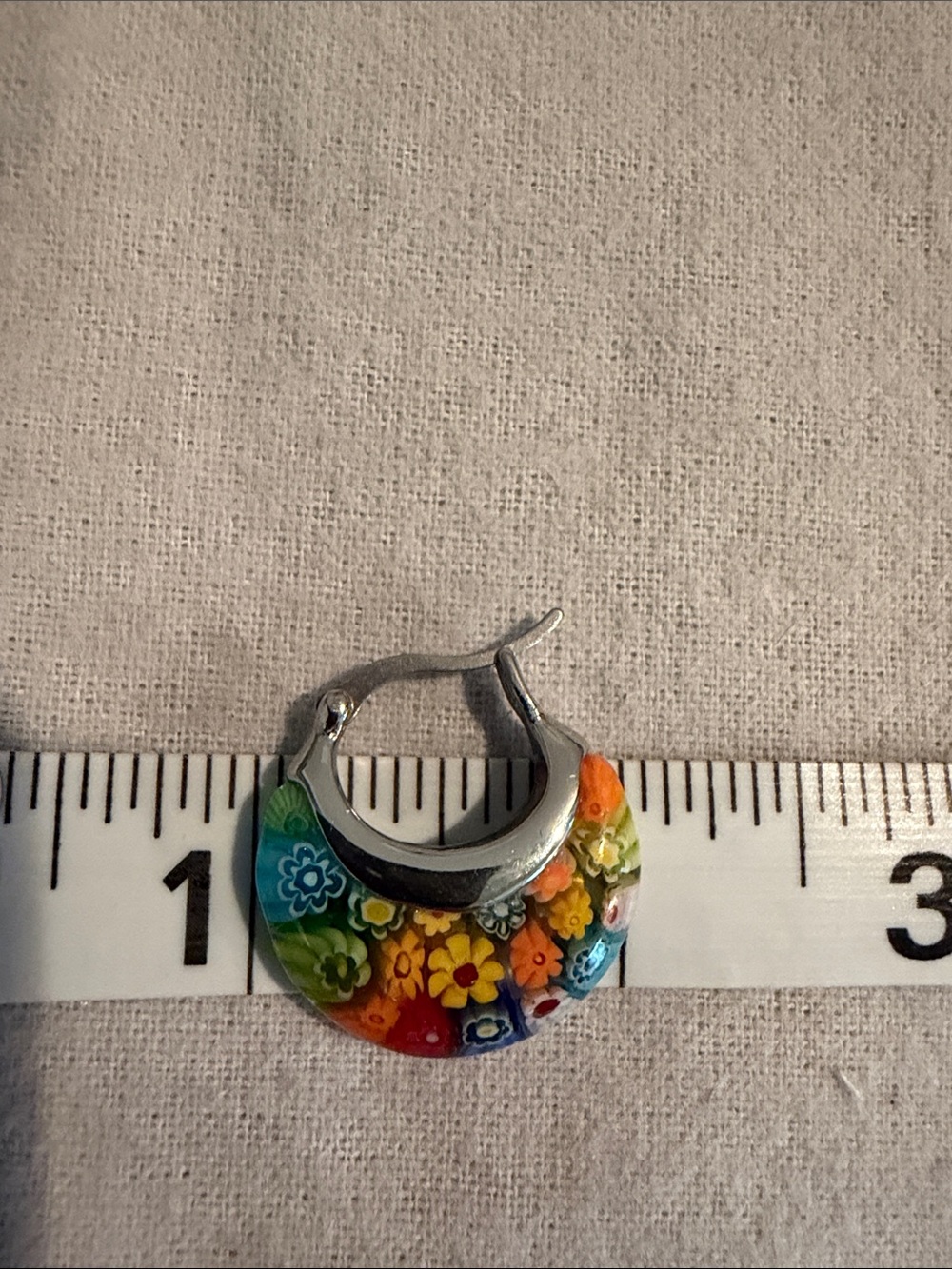 Millefiori earrings - Picture 5 of 8